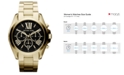 Michael Kors Women's Chronograph Bradshaw Gold-Tone Stainless Steel Bracelet Watch 43mm MK5739